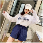 织沿 女士棉麻短裤 S-XL 藏青/军绿色 15.9元（需用券）