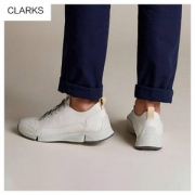 19新款配色，Clarks 其乐 Tri Spark 男士三瓣底真皮休闲鞋 Prime会员免费直邮含税