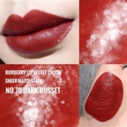 补货！Burberry巴宝莉新款哑光气垫唇釉70 Dark Russet
