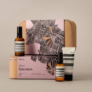 Aesop 伊索 全线75折，意向的轨道3件套装（瞬间滋润喷雾50ml+纯净滋润去角质霜75ml+蓝甘菊保湿水润面膜60ml）£60（需用码）