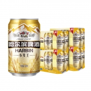 HARBIN 哈尔滨 小麦王啤酒 330ml 24听 59.9元