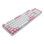 Hyeku黑峡谷GK715104键机械键盘（白粉色、BOX白轴、背光）