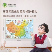 儿童版中国地图+世界地图 2张 9.9元包邮