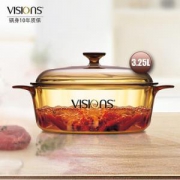 历史低价：VISIONS康宁VS-32晶彩透明汤锅3.25L