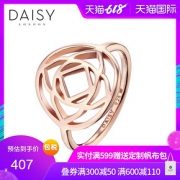 daisy london脉轮系列几何图案戒指镀玫瑰金个性戒指女 百搭指环