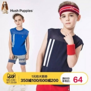 Hush Puppies 暇步士 2019新款男童中大童无袖网纱T恤（105~170码） 多色