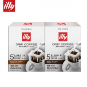 意大利原产 illy 中度/深度烘焙 挂耳黑咖啡粉 45g*2盒 59元包邮