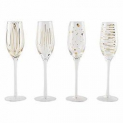 Creative Tops Mikasa系列 蚀刻水晶香槟高脚杯 金色 210ml/单只 152.91元+99.31元含税直邮约252.22元