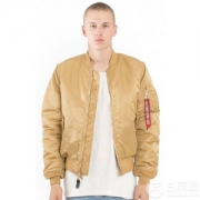 限L码，Alpha Industries 阿尔法 MA-1 男士修身飞行员夹克 Prime会员免费直邮含税
