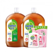 天猫超市 英国皇室用品 滴露 杀菌消毒液 1.8L*2瓶+800g抑菌洗手液 118.8元包邮 平常2.3L需90元