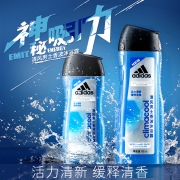 阿迪达斯 冰爽留香二合一洗发沐浴露 400ml+250ml