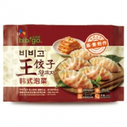 限地区： bibigo 必品阁 韩式泡菜王饺子 490g 22.9元