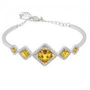 Swarovski 施华洛世奇 向日葵 水晶 CARINA 手镯 5133374  Prime会员免费直邮含税
