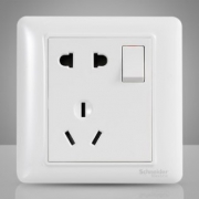 Schneider Electric 施耐德 睿意白系列 正/斜五孔插座 带开关 *24件 191.2元包邮（需用券）