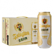青岛啤酒 全麦白啤500mlx12听x3件