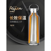 FEIJIAN 飞剑 全不锈钢运动水壶 750ml 19元包邮（需用券）