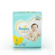 88VIP：Pampers 帮宝适 一级系列 婴儿纸尿裤 S号 76片 *5件 443.75元包邮（合88.75元/件）