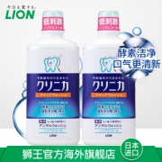日本进口 狮王 齿力佳 酵素漱口水450ml*2瓶 无酒精 低刺激 79元包邮 同款京东75元/瓶