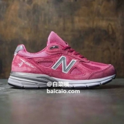 限US6码，New Balance 新百伦 美产 990V4 女款第四代总统慢跑鞋 Prime会员免费直邮含税