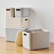 BELO百露带盖塑料收纳箱大号37*26.5*24.5cm*3件