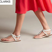 Clarks其乐 女士 Bay Poppy T-Bar 凉鞋