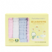 PurCotton 全棉时代 婴儿纯棉纱布手帕 6条装 *2件 121.5元包邮（合10元/条）