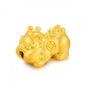 赛菲尔3D硬金黄金貔貅转运珠