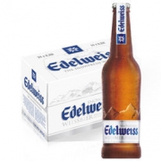 奥地利进口：Edelweiss 爱德维斯 喜力旗下高端白啤  经典旋盖开瓶 330ml*24瓶 整箱装 （） 154元包邮（双重优惠）