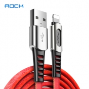 ROCK 洛克 M8 锌合金苹果编织数据线 1米 红色 16.9元