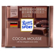RitterSport瑞特斯波德可可慕斯夹心牛奶巧克力100g*9件