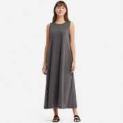 历史低价：UNIQLO 优衣库 413806 女士无袖长款连衣裙