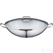 WMF福腾宝 不锈钢中式炒锅36cm 含玻璃锅盖 753576380