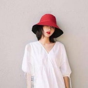 Mo eRa 女士双面纯色渔夫帽