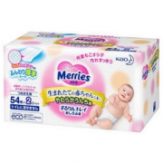 花王 Merries 婴幼儿湿纸巾 补充装 54抽*2包 日本原装进口 25.9元
