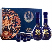 郎酒 青花郎 陈酿 53度 500ml*2瓶 礼盒装+郎酒 小郎酒 45度 100ml*6瓶*2件