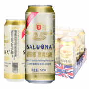 京东PLUS会员：SALUONA 萨罗娜 小麦原浆白啤酒整箱 500ml*12听 *5件 140元包邮（双重优惠）