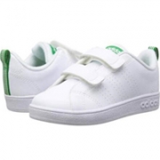 限16cm！Adidas阿迪达斯 VALCLEAN2小童款 魔术贴小白鞋 绿尾
