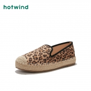 hotwind 热风 优雅女士豹纹休闲鞋舒适透气帆布鞋 H30W9115  券后95元