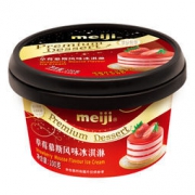 限地区、历史低价： meiji 明治 草莓慕斯风味冰淇淋 100g *14件 124元包邮（多重优惠，合8.86元/件）
