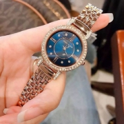 PRIMEDAY特价，Anne Klein 安妮·克莱因  水晶点缀玫瑰金手镯手表