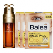 孕妇可用！CLARINS娇韵诗 黄金双萃赋活修护精华露 50ml +Balea 芭乐雅 Q10抗皱眼膜眼贴 6对x3盒