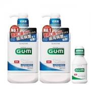 GUM 全仕康 无酒精 牙周护理漱口水套装 960ml*2瓶+80ml