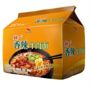 统一 香辣牛肉面 方便面 五连包