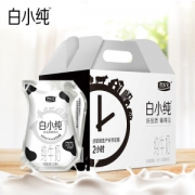 君乐宝旗下 白小纯 全脂纯牛奶礼盒8袋装+4袋量贩版 29.9元包邮 史低 限今天
