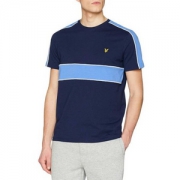 限M码，Lyle & Scott 苏格兰金鹰 TS1004V 男士纯棉撞色短袖T恤