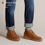 限EU 41码，19新款 Clarks 其乐 Oakland Mid 男士牛皮系带休闲短靴