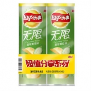 乐事（Lay's） 休闲零食 无限组合 薯片 黄瓜味 104克*2罐