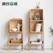 源氏木语 Y84M03 全实木边柜储物柜 387元