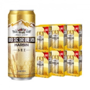天猫超市 哈尔滨 小麦王啤酒 500ml*36听 拍2件109.8元包邮 赠滴露消毒液