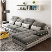 A家家具 DB1544 透气棉麻沙发 三人位